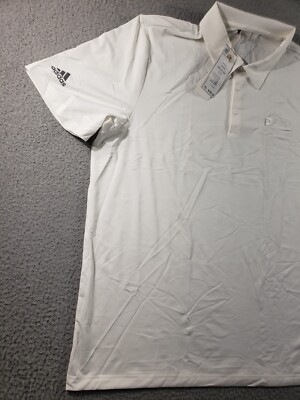 Adidas Shirt Men's XL White Short Sleeve Polo Golf Primegreen