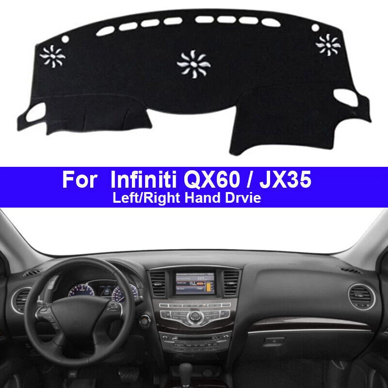 1x For Infiniti QX60 JX35 2014-20 black Non-slip Dash Board Mat Dashboard Carpet Foto 3 de 4