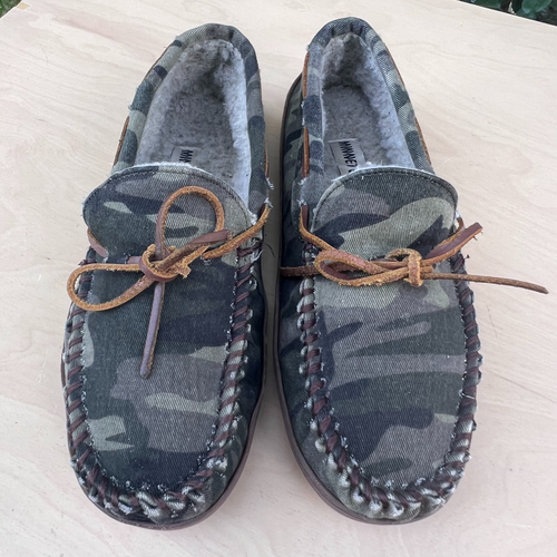 Minnetonka Camo Slipper pile lined Hard Sole Men's Size 11 Camouflage Slippers - Picture 10 of 11