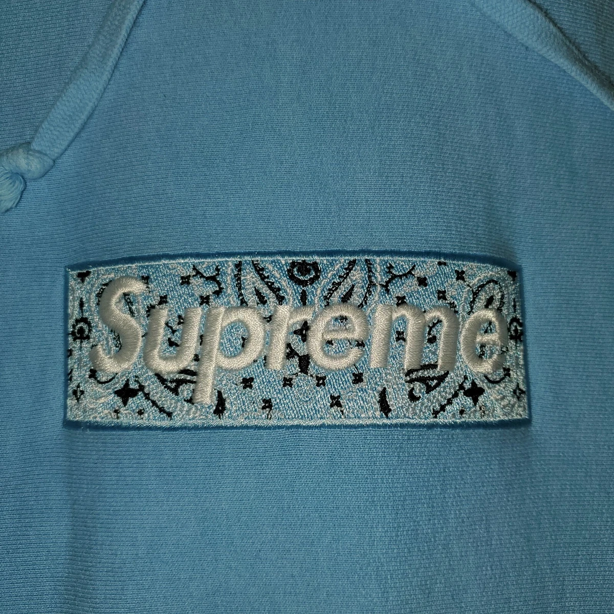 Supreme Bandana Box Logo Hoodie   XL   Light Blue   eBay