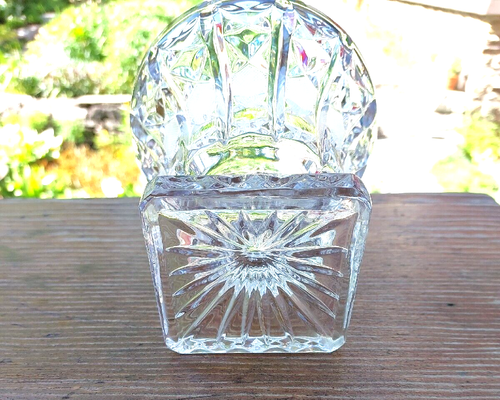 Crisa Mexico Cut and Pressed 24% Lead Crystal Candy Dish Vintage - Picture 8 of 8