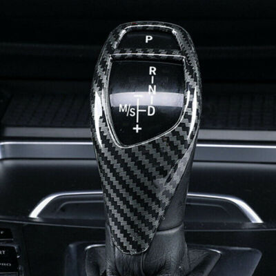 KUNGKIC Carbon Fiber Car Gear Shift Cover Compatible With BMW F20 F21 F22 F23 F30 F34 F32 E70 F36 F02 F25 F07 F15 F10 X3X4 Accessories Gear Lever Transmission Handle Interior