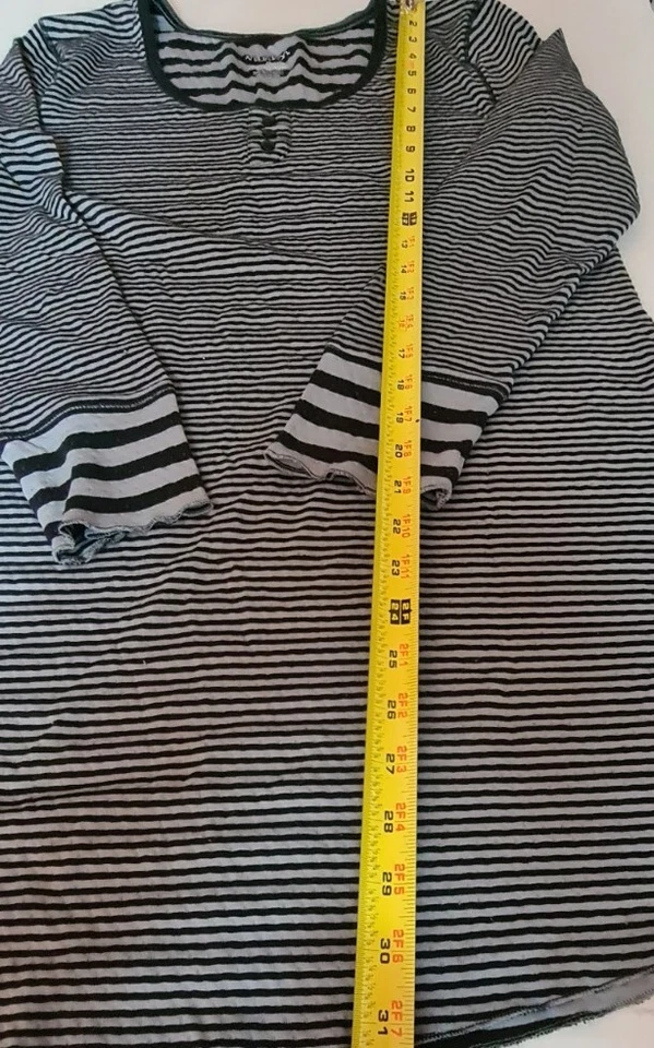 Xhilaration 女式睡衣 XL 码黑白条纹长袖 🔥 — 第 2/4 张图片