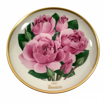 1987 Bonica Collectors Plate All-America Rose Series 8.25'' 2745/9800