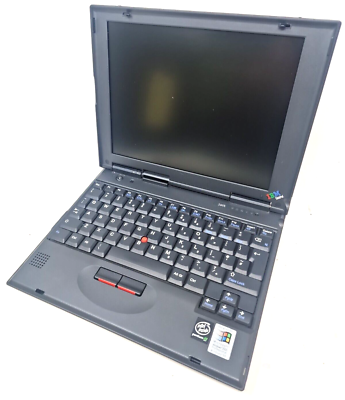 IBM Thinkpad 240x laptop Pentium 3 500mhz 192MB 6GB HDD vintage
