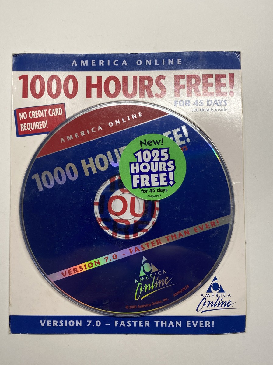 AOL CD 7.0 America Online 1000 Hours Free Sealed Vintage | eBay