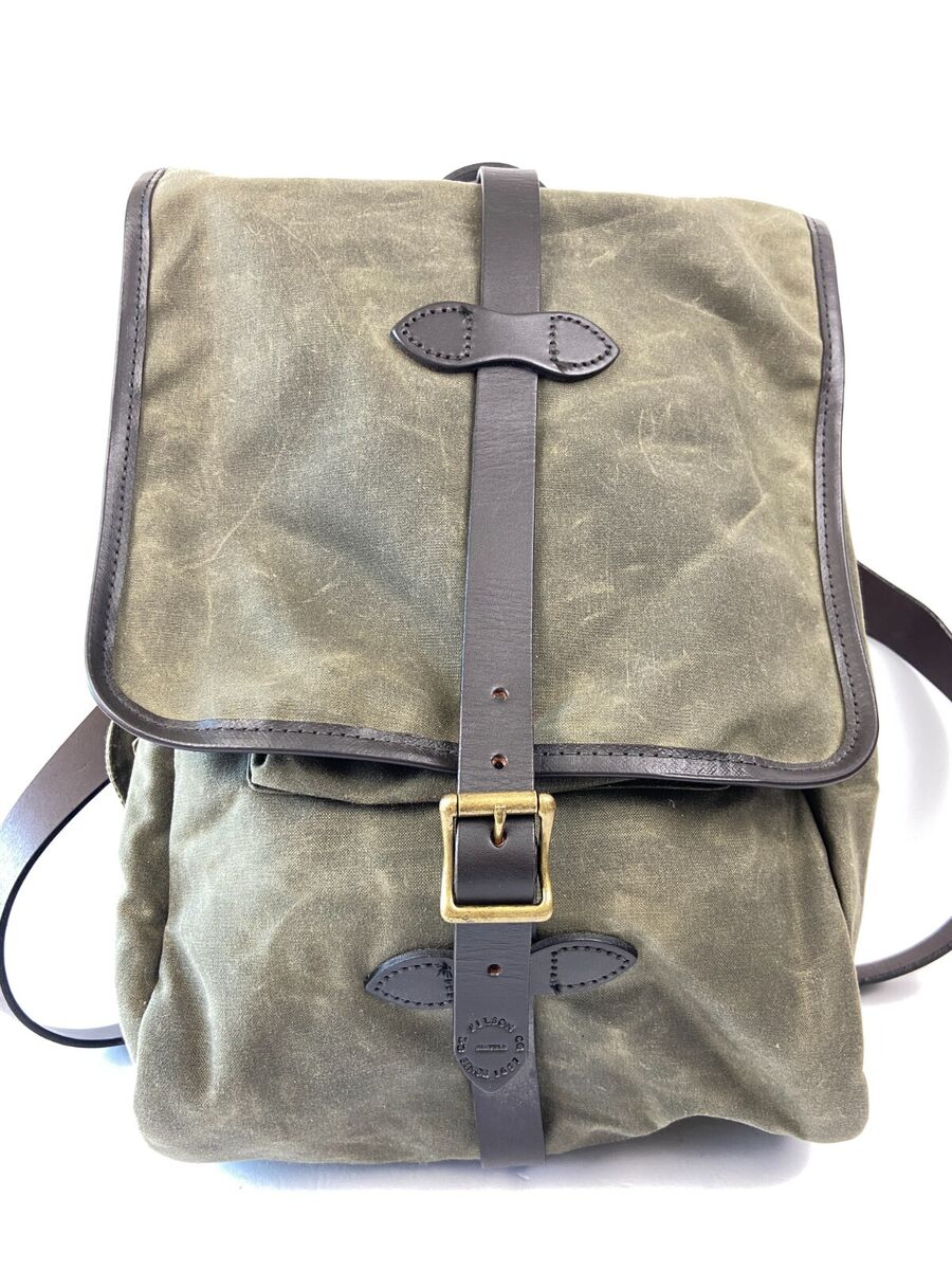 NWT FILSON Tin Cloth Backpack Oil Cotton Men's 70017 - Otter NWT FILSON Tin Cloth Backpack Oil Cotton Men's 70017 - Otter