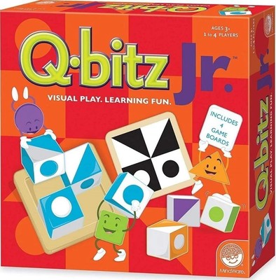 Mindware  Q-bitz Jr.  Miniature Game  Ages 5  2-4 Players  15 Minutes Playing Ti