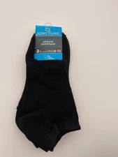 Men's New JUNCTURE 3 Pairs Black Athletic Low Cut Socks size 6-12