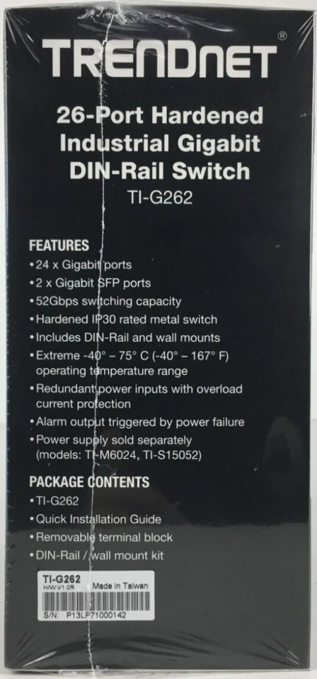 NEW TRENDNET TI-G262 26-port Hardened Industrial Gigabit DIN-Rail Switch - Image 4 of 4
