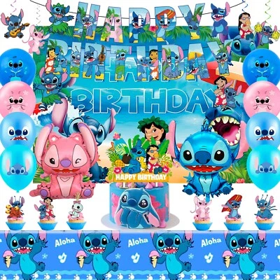 Lilo & Stitch Party Decoration Stitch Birthday Supplies Balloon Banner Backdrop