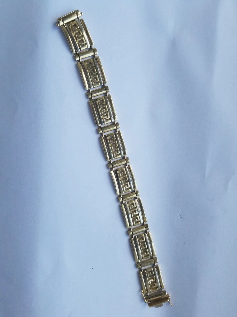 Yellow gold Men s Bracelet Beautifully handcrafted Versace style 585 14K
