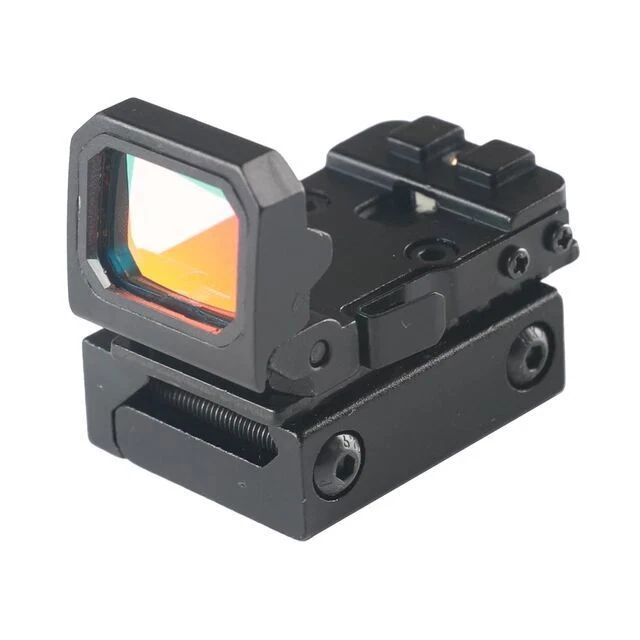 Flip Up Red Dot Reflex Sight Tactical Mini Folding Holographic Pistol Scopes - Image 3 of 4