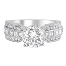2 Carat Fancy Solitaire 5A CZ Cubic Zirconia Womens Engagement Ring