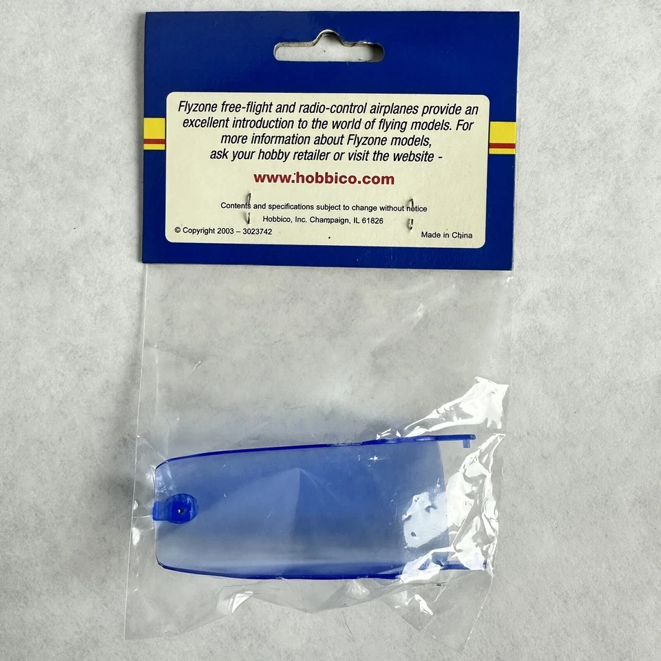 HOBBICO / FLYZONE HCAA3488 BLUE CANOPY HATCH W/SCREW SWIFT FLYER NEW NOS - Image 2 of 2
