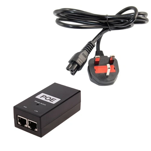 48V 0.5A 24W Gigabit POE Injector with Cord, Power Supply For IEE802.3af/at.POE