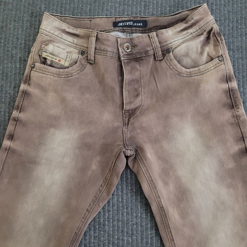 Jaylvis Jeans Herren Hose Strecht Gr 32 Braun Baumwolle Polyester Denim Pants - Bild 3 von 18