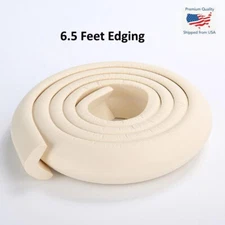 Beige - Corner Protector Foam Bumper Baby Safety Guard Strip Table Edge Desk 2M