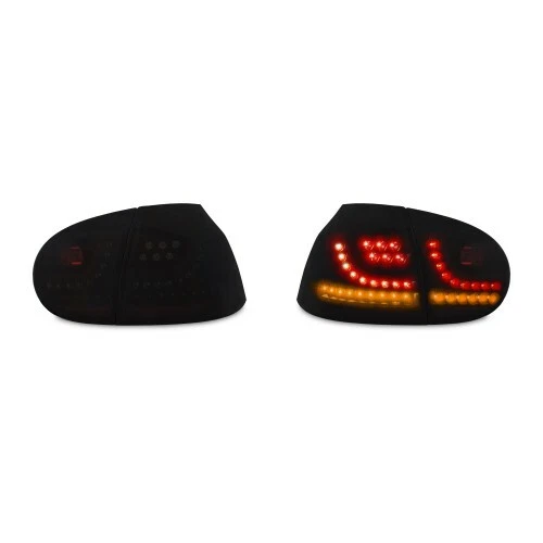 Coppia Fari Fanali TUNING posteriori LED GOLF V 5 1k neri Black FRECCIA DINAMICA - Immagine 2 di 2