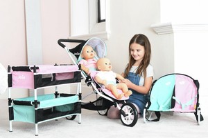 double travel cot twins