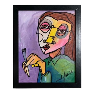 PAINTING-ORIGINAL-ACRYLIC-ON-CANVAS-FRAME-INCLUDED-CUBAN-ART-8-X10-By-LISA
