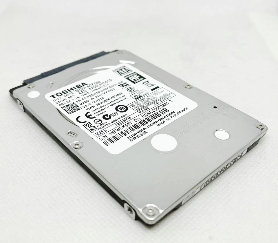Toshiba 500GB 7MM thick 7200RPM 16M 2.5" MQ01ACF050 Laptop Internal Hard Drive - Image 3 of 4
