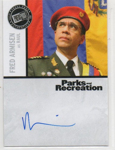 Parques y recreación - selección de tarjetas de autógrafo y disfraz casi nuevo pase de prensa - Imagen 21 de 21