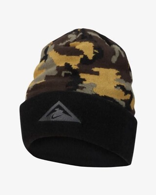 Nike Dri-FIT Trail Running Beanie Unisex One Size O/S Black Camo