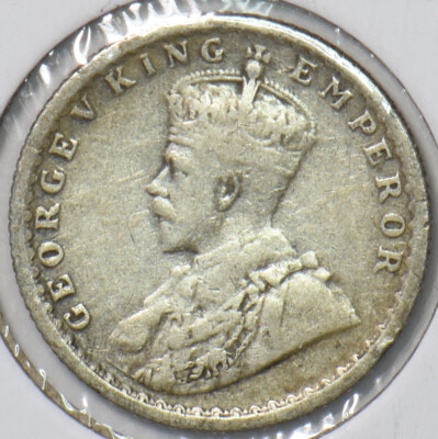 イギリス領インド　PCGS鑑定済みスラブ　1916年　1/4ルピア　UNC イギリス領インド PCGS鑑定済みスラブ 1916年 1/4ルピア UNC