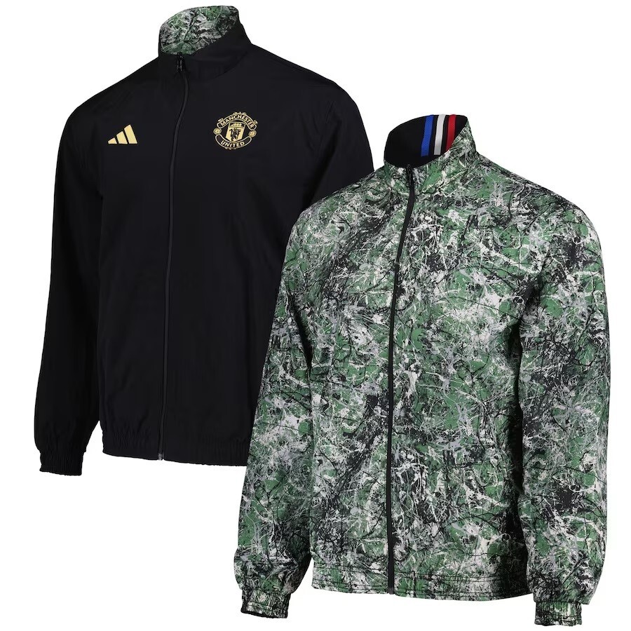 adidas Manchester United ナイロンジャケット black green adidas Manchester United Woven Track Top - Get