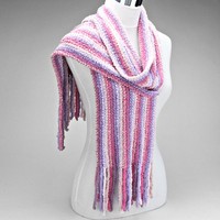 Purple And Pink Multi Striped Super Soft Scarf Purple And Pink Multi Striped Super Soft Scarf