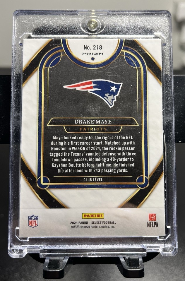 2024 Select Drake Maye Red & Blue Shock Club Level RC #218 | eBay