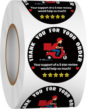 2 Inch Thank You for Your Order Stickers-500 pcs Thank You Sticker Labels for...