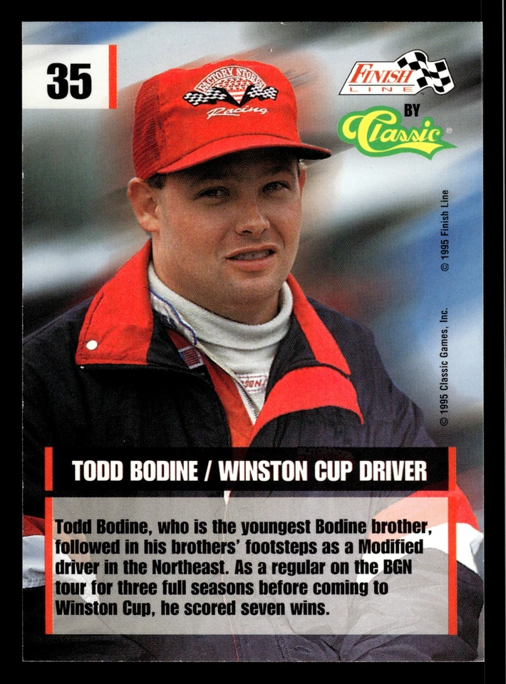 Todd Bodine 1995 Finish Line #35 Butch Mock Motorsports - Image 2 of 2