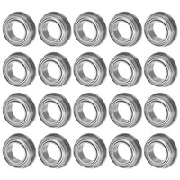 FüR 20-Pack MF106ZZ Flansch-Kugellager, 6X10X3Mm Metall Abgedichtet Chromstahl