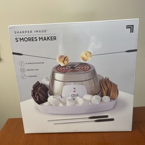 BRAND NEW Sharper Image Electric Tabletop S'mores Maker for Indoors, 4 Skewers 