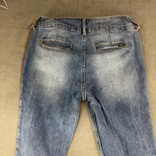 Abercrombie Kids Girls Med Denim Wash LowRise Boot Flare Jean Fade 17/18x32 LONG - Picture 6 of 10