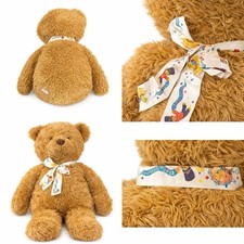 FAO Schwarz Giant Teddy Bear Plush 36  Brown w/ Original Ribbon Scarf