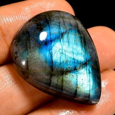 39.5 Ct Natural Flashy Labradorite Pear Shape Cabochon Loose Gemstone 28X22X8 mm