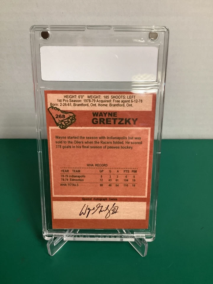 1979 Topps Wayne Gretzky Rookie Variation RC ~ Edmonton Oilers ~ Blue Mag Pro Foto 2 de 4