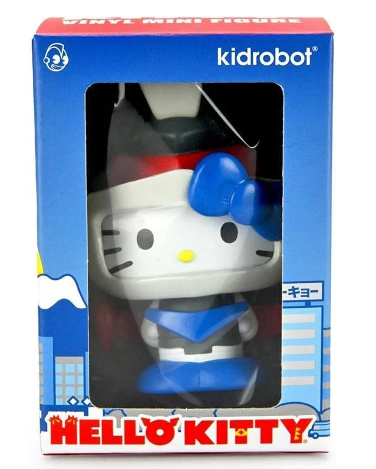 Kidrobot Hello Kitty Kaiju 3" Figure Mechazoar Knight (Blue) New Mini Vinyl - Image 2 of 3