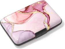Credit Card Holder, Mini Aluminum Card Wallet RFID Blocking Slim Metal Hard Card