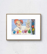 Random Sketchbook Pages: 'Da birds:Paper: 6x19 Unique Neo-Expressionism