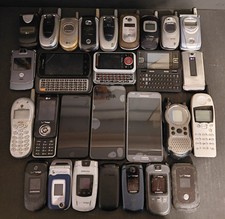 28 Old Cell Phones Apple iPhone 7 Galaxy 7 Flip Slide Touch Scrap Gold Recovery