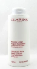 Clarins Moisture Rich Body Lotion w/Shea Butter Dry Skin 400 ml. Sealed Bottle
