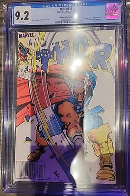  RARE CPV   THOR #337 CGC 9.2 - CANADIAN PRICE VARIANT  1ST BETA RAY BILL 0.75