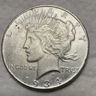 1934 P Peace Dollar Error Coin. Doubling On “TY”, “34”,  “ST” + “TRU” Lite!