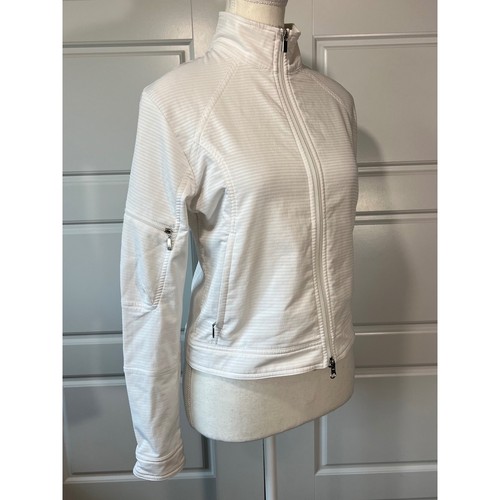 Chaqueta deportiva Nike Sphere para mujer con cremallera completa para correr ligera blanca S - Imagen 5 de 16