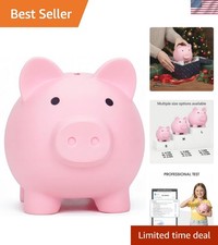 My First Piggy Bank - Medium Pink Unbreakable Money Bank for Boys  Girls