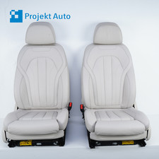 14-18 Oem Bmw Front Seat Set Ivory White Dakota Leather X5 7383864 F15